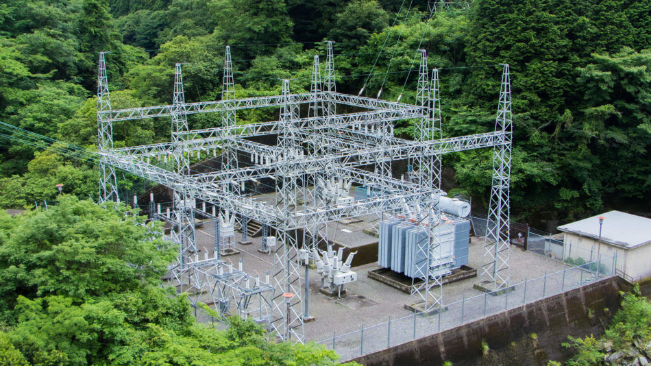 Electrical utility site in a remote area