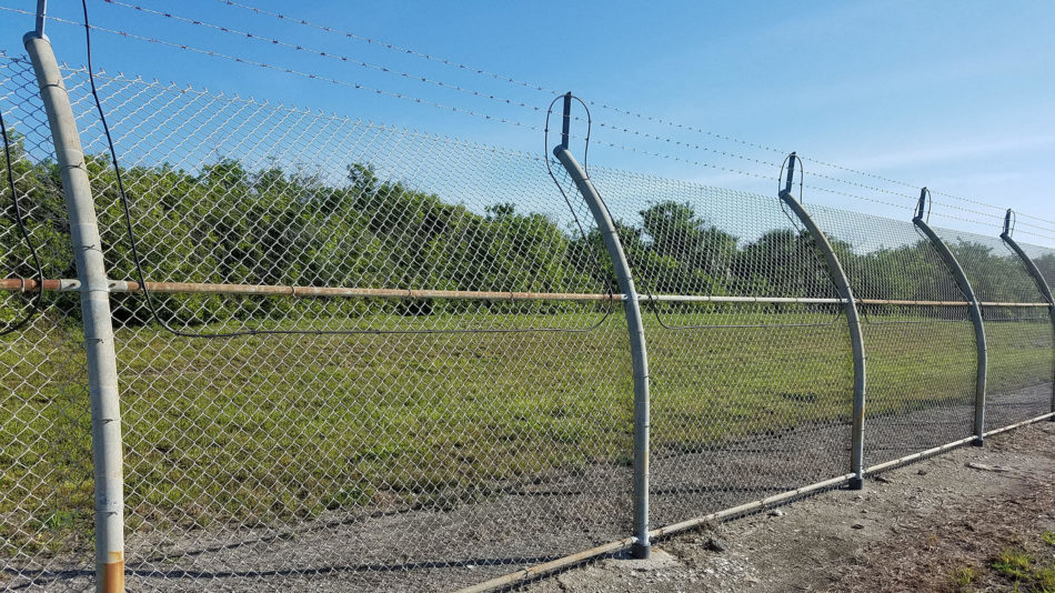 FiberPatrol FP1150 on chainlink fence