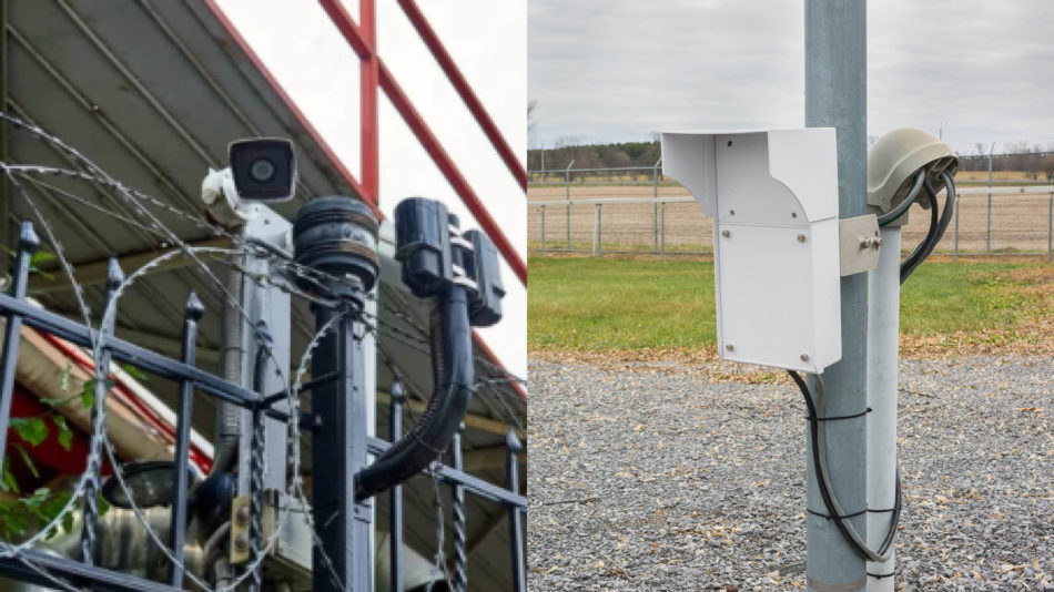 Split image of infrared and microwave technology