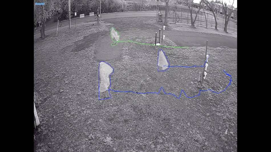 Ghosts being tracked by Senstar's Outdoor People and Vehicle Tracking video analytic on surveillance video