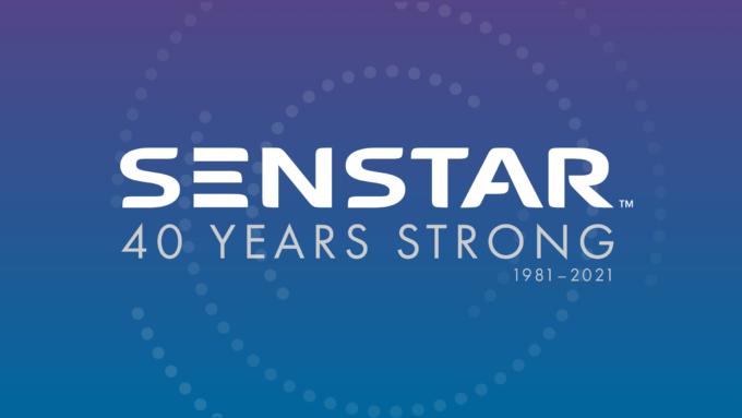 Graphic to celebrate Senstar's 40th anniversary in 2021